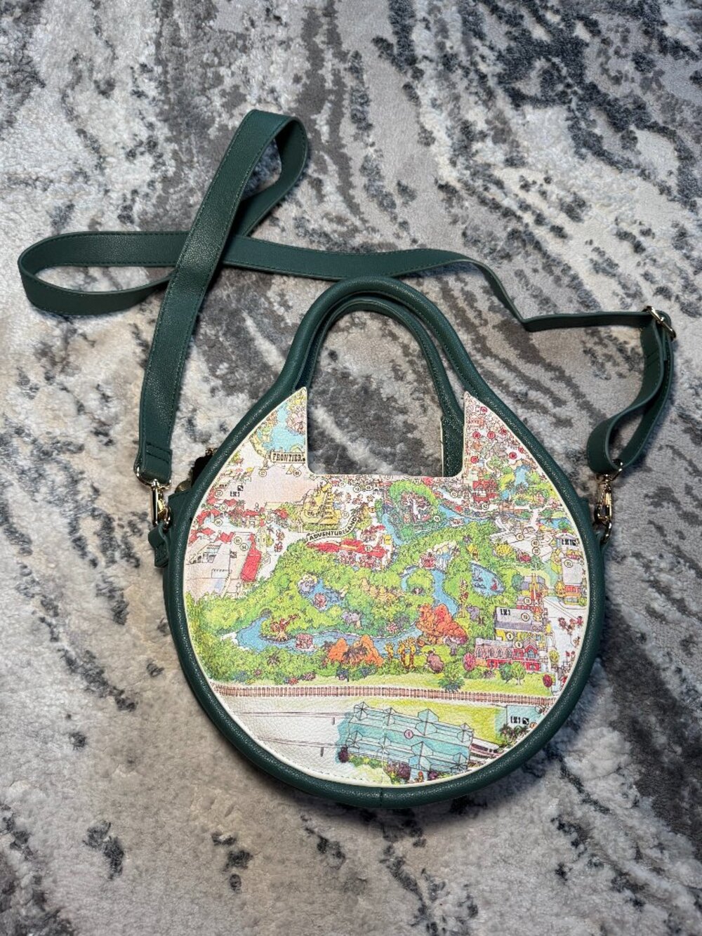Walt Disney World 50th Anniversary Vault Collection Map Crossbody Bag